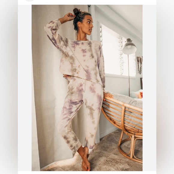 LuLu’s Chilled out Blush Tie-Dye Lounge Set SOLD OUT online - Picture 1 of 5